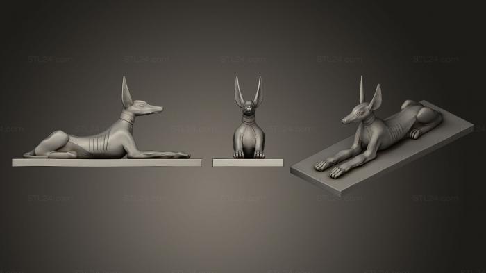Animal figurines (Anubis (1), STKJ_0706) 3D models for cnc